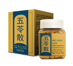 Poria Formula - Wu Ling San Herbal Supplement Helps Promote The Urinary System and Strengthens The Spleen 60 Tablets 500mg/each Made in USA