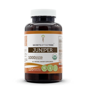 Secrets of the Tribe Juniper 120 Capsules, 1000 mg, USDA Organic Juniper (Juniperus communis) Dried Berry (120 Capsules)
