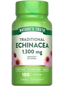 Nature's Truth Echinacea Extract Capsules | 1300mg | 100 Count | Non-GMO & Gluten Free