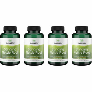 Swanson Stinging Nettle Root (Urtica Dioica) - Herbal Supplement - (100 Capsules, 500mg) (4 Pack)