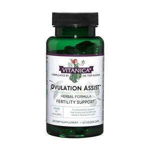 Vitanica Ovulation Assist - Ovarian Health & Adrenal Support with Rhodiola Rosea, Holy Basil, Tribulus Terrestris & Chaste Tree - Herbal Dietary Supp