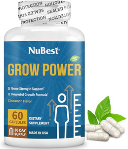 NuBest Grow Power - Calcium Supplement, Magnesium Supplement with Vitamin D3, B6, Zinc, Phosphorus and Multivitamin for Strong Bones, Overall Health