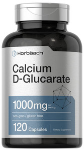 Horbäach Calcium D-Glucarate 1000mg | 120 Capsules | Non-GMO, Gluten Free Supplement