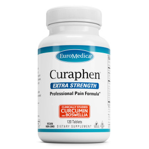 EuroMedica Curaphen Extra Strength - Curcumin & Boswellia Supplement for Healthy Circulation Support - Turmeric Supplement to Support Joints, Muscle