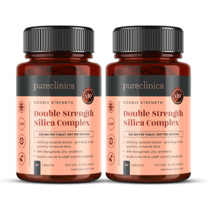 Double Strength Silica Complex  6 Month Supply! (2000mg Horsetail Extract x 180 Tablets(2 Bottles of 90))