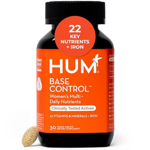 HUM Base Control Multivitamin for Women with Vitamin C, Iron, Biotin, Zinc, B Complex, Daily Women's Multivitamin, 22 Essential Vitamins & Minerals,