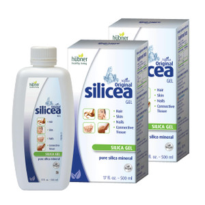 HUbner Original Silicea Gel 17 fl oz / 500 ml, 2 Pack, for Hair, Skin, Nails, and Connective Tissue, Pure Colloidal Silica Gel Formula, No Additives