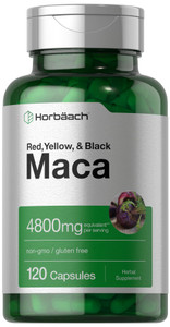 Horbäach Maca Root Capsules for Men and Women | 120 Pills | High Potency Extract | Non-GMO and Gluten Free Formula