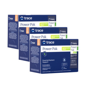 Trace Minerals Power Pak Multivitamin and Multimineral Packets - Electrolyte Support - 1200 mg Vitamin C plus 70+ Trace Minerals - Lemon Lime Flavor