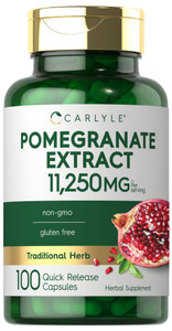 Carlyle Pomegranate Extract | 100 Capsules | Non-GMO, Gluten Free Supplement | Traditional Herb