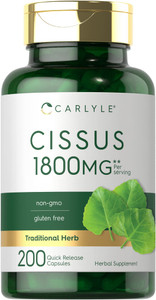Carlyle Cissus Quadrangularis | 200 Capsules | Traditional Herb Extract Supplement | Non-GMO and Gluten Free Formula
