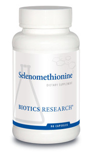 Biotics Research Selenomethionine  High Potency Selenium, Thyroid Gland Function, DNA Production, Cognitive Health, Potent Antioxidant. 90 Capsules