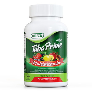 DEVA Tuba Prime Vegan Multivitamin - High-Potency Vitamin and Mineral Dietary Supplement - Antioxidants, Fruit and Vegetable Blend, Super Mushrooms,
