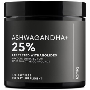 Toniiq Ashwagandha  40:1 Concentrated Extract  25% Withanolides  Wild Harvested in India  Highly Bioavailable with Black Pepper  Third-Party Tes