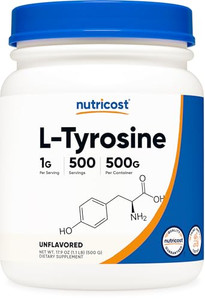 Nutricost L-Tyrosine Powder 500 Grams - Pure L-Tyrosine Powder 1000mg Per Serving
