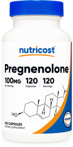 Nutricost Pregnenolone 100mg, 120 Capsules - Non-GMO, Gluten Free, Vegetarian Capsules