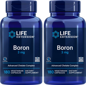 Life Extension Boron 3 mg 180 Caps (Pack of 2)