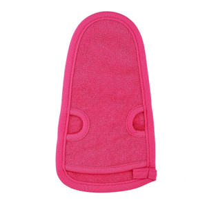 QCWN Exfoliating Body & Face Scrub Gloves, Rose Red, Fabric, Exfoliating, Modern
