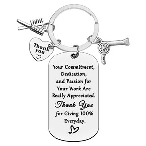 Xiahuyu Hairdresser Gifts Hairdresser Keychain Hair Stylist Appreciation Gifts Thank You Gift for Hair Dresser Birthday Thanksgiving Christmas Leavin