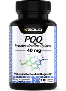 X Gold Health Mitochondrial Energy Optimizer with PQQ 40mg Energy Supplement for Healthy Mitochondria - Pyrroloquinoline Quinone - Gluten-Free, Non-G
