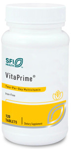 SFI Health VitaPrime - Iron Free Multivitamin for Women & Men - Promote Immune Function & Support Nutritional Gaps - Two-Per-Day Multivitamin with Me