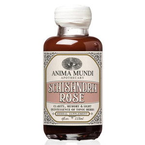 Anima Mundi Apothecary Schisandra Rose Elixir - Liquid Schisandra Berry Adaptogen Supplement with Wildcrafted Rose Petals for Liver and Kidney Suppor