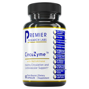 Premier Research Labs CircuZyme - Blood Circulation Supplements Supporting Blood Flow & Vascular Support Featuring Diosmin, Cayenne & Nattokinase, fo