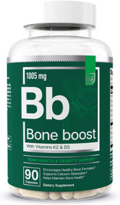 Essential Elements Bone Boost Bone Health Supplement - Bone Support and Calcium Supplement with Vitamin D 3, K2, Cissus Quadrangularis for Bone Stren