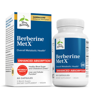 Terry Naturally Berberine MetX Extra Strength - Brain & Liver Health Support Supplement - Supplement with Indian Barberry Root Extract - Vegan Capsul