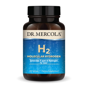 Dr. Mercola H2 Molecular Hydrogen - Supports Healthy Aging, Cellular Energy & Brain Health - with Elemental Magnesium - GMO-Free, Gluten-Free & Soy-F