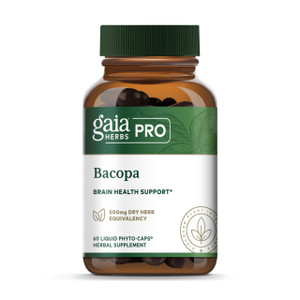 GAIA HERBS PRO Bacopa - Brain Health & Nootropic Support - 60 Liquid Phyto-Caps (30 Servings)