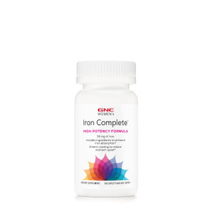 GNC Women's Iron Complete Multivitamin, Enhances Ability to Absorb Iron, 60 Caplets