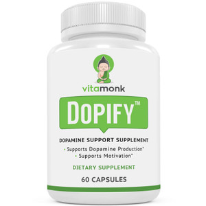 VitaMonk Dopify Dopamine Supplement Dopamine Booster with Uridine Monophosphate, Mucuna Pruriens, L-Theanine, Tyrosine and More - No Artificial Fille