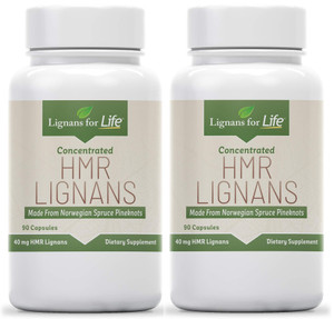 Lignans For Life HMR Lignans for Dogs, 40mg - 90 Capsules, Vitamin for Healthy Pet | Multivitamin | Wellness Supplement | 2-Pack