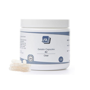 Empty Capsules Size 2 - Clear Gelatin - 120 Count - Fits Capsule Filling Tray - Joined Beef Gel Caps Easy Snap for DIY Powder Supplement Pills - Cert