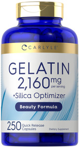 Carlyle Gelatin Capsules | 2160 mg | 250 Pills | with Silica Optimizer | Non-GMO, and Gluten Free Supplement