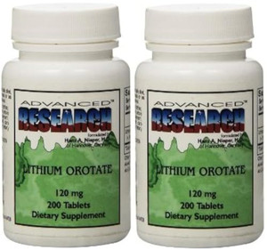 NCI Advanced Research Dr. Hans Nieper Lithium Orotate Tablets 120 mg 200 tablets (pack of 2)