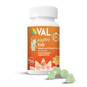 VAL Magnesium for Kids | High-Absorption Magnesium for Calm, Relaxation & Focus | Mg Glycinate, Citrate & Taurate | with Vitamin B6, D & C | Sugar-Fr