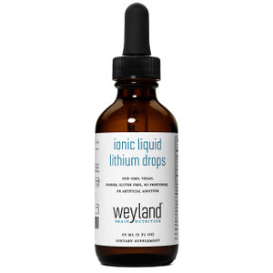 Weyland Brain Nutrition Ionic Liquid Lithium Drops | Magnesium, Sodium, Potassium, Lithium | Brain Health | Trace Mineral Drops | 60 mL (2 Fl Oz)