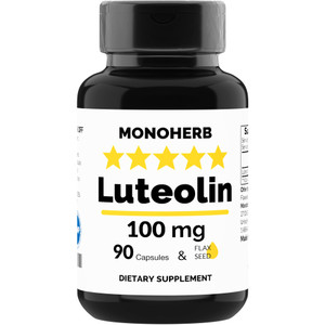 MONOHERB Luteolin 100 mg - 90 Vegetarian Capsules - Made in USA