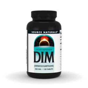 Source Naturals DIM, Diindolylmethane 200mg with BioPerine, Vitamin E & More - 120 Tablets