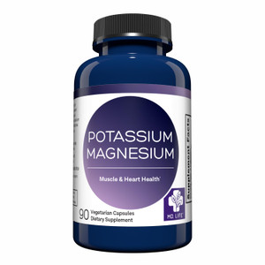 MD. Life Potassium Magnesium Supplement - 90 Capsules - Magnesium Potassium Supplement - High Absorption Complex - Support Vascular Health & Leg Cram