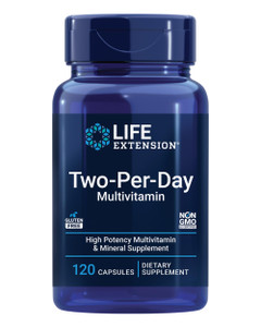 Life Extension Two-Per-Day Multivitamin, Vitamins B, C, D, zinc, Packed with Over 25 Vitamins, Minerals & extracts, Two-Month Supply, Non-GMO, Gluten