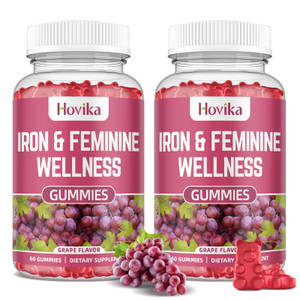 Iron for Women Gummies, 40mg Iron Supplement Anemia with multivitamin for Women, Zinc, Selenium, Iodine - for Iron Deficiency - Natural Hormonal Supp