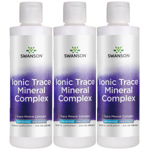 Swanson Concentrace Trace Mineral Drops 8oz-Complete Mineral Complex for Energy, Hydration, & Electrolyte Balance Over 72 High Absorption Ionic Miner