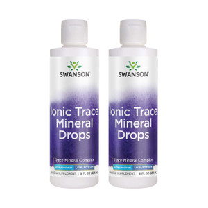 Swanson Concentrace Trace Mineral Drops 8oz-Complete Mineral Complex for Energy, Hydration, & Electrolyte Balance Over 72 High Absorption Ionic Miner