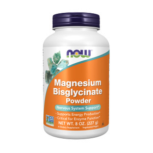 NOW Foods Supplements, Magnesium Bisglycinate Powder, Enzyme Function*, Nervous System Support*, 8-Ounce