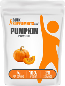 BulkSupplements.com Pumpkin Powder - Pumpkin Supplement, for Digestive Support, Superfood Supplement - Gluten Free, 5g per Serving, 100g (3.5 oz) (Pa