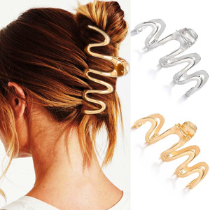Fashey Hair Claw Clips Gold Metal Hair Clips Large Hair Claws Hair Accessories for Women