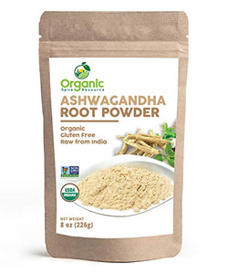Organic Ashwagandha Root Powder -8 Ounce | Lab Tested for Purity | Resealable Kraft Bag,Non-GMO, Indian Ginseng, Withania Somnifera -100% Raw from In